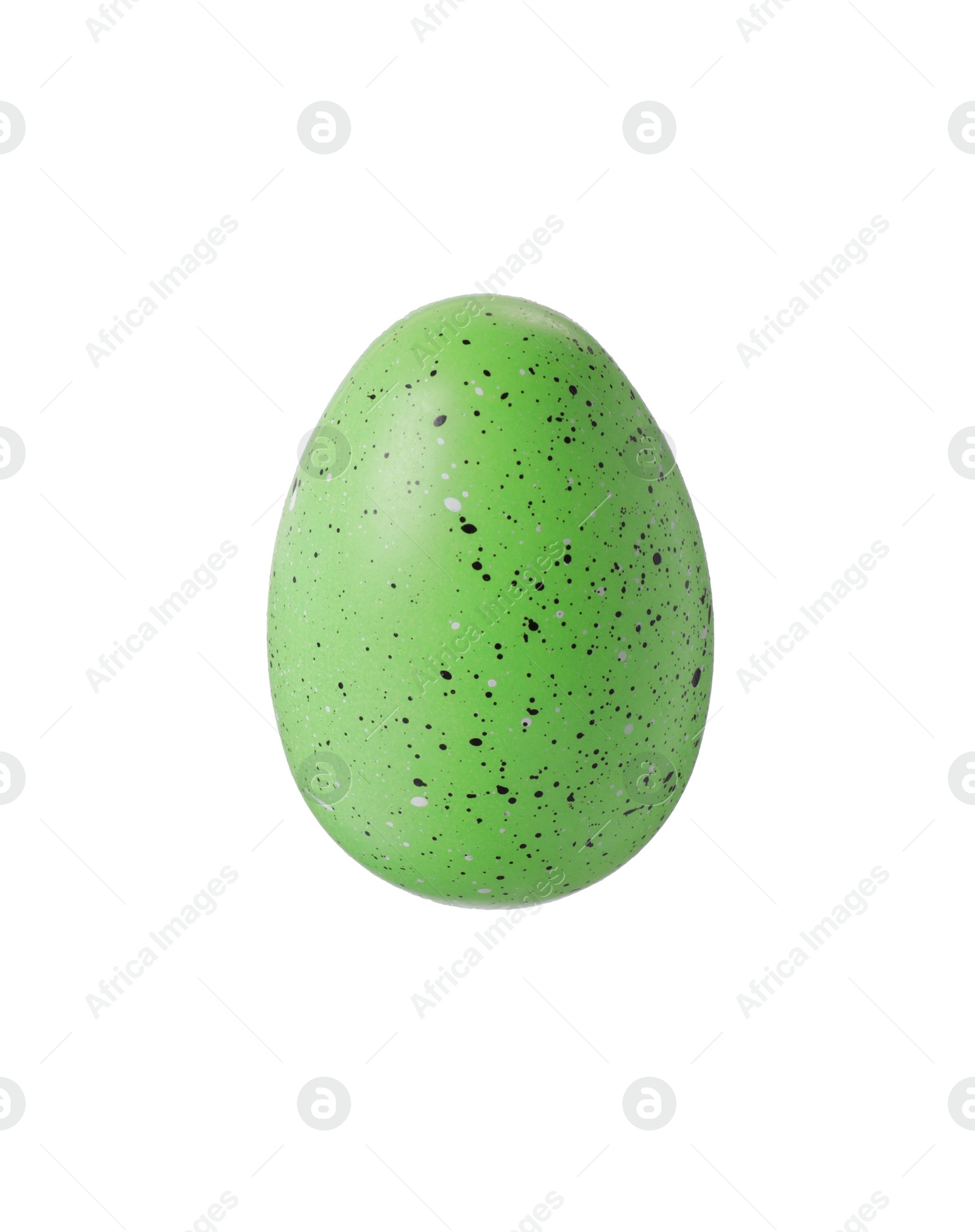 Photo of One painted Easter egg isolated on white