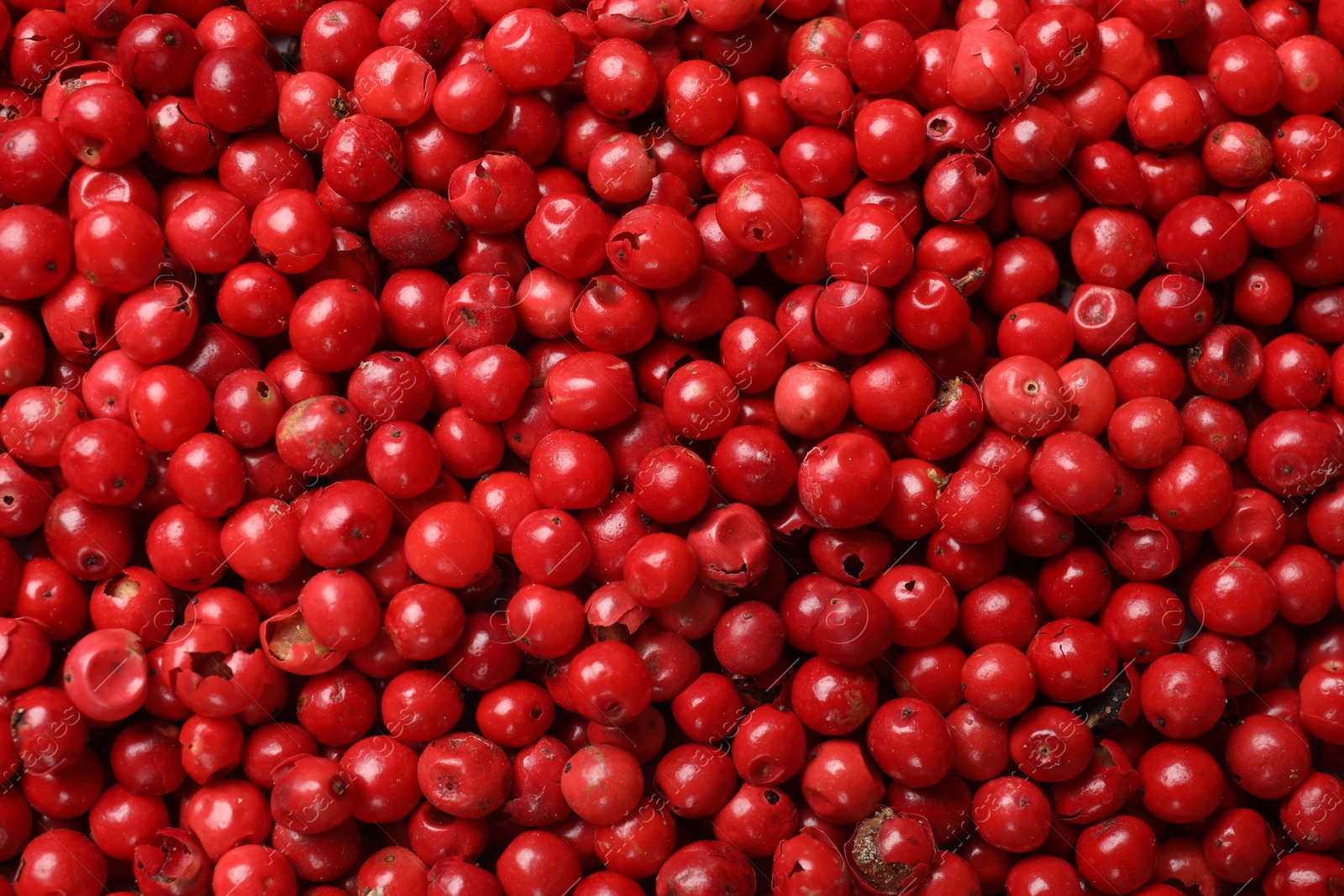 Photo of Aromatic spice. Red pepper as background, top view