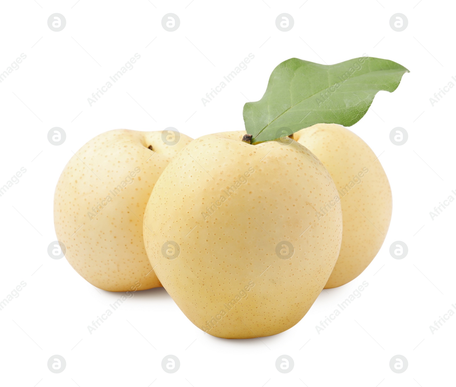 Photo of Delicious fresh apple pears isolated on white