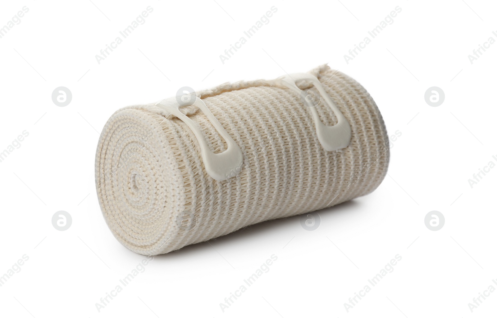 Photo of One medical bandage roll isolated on white