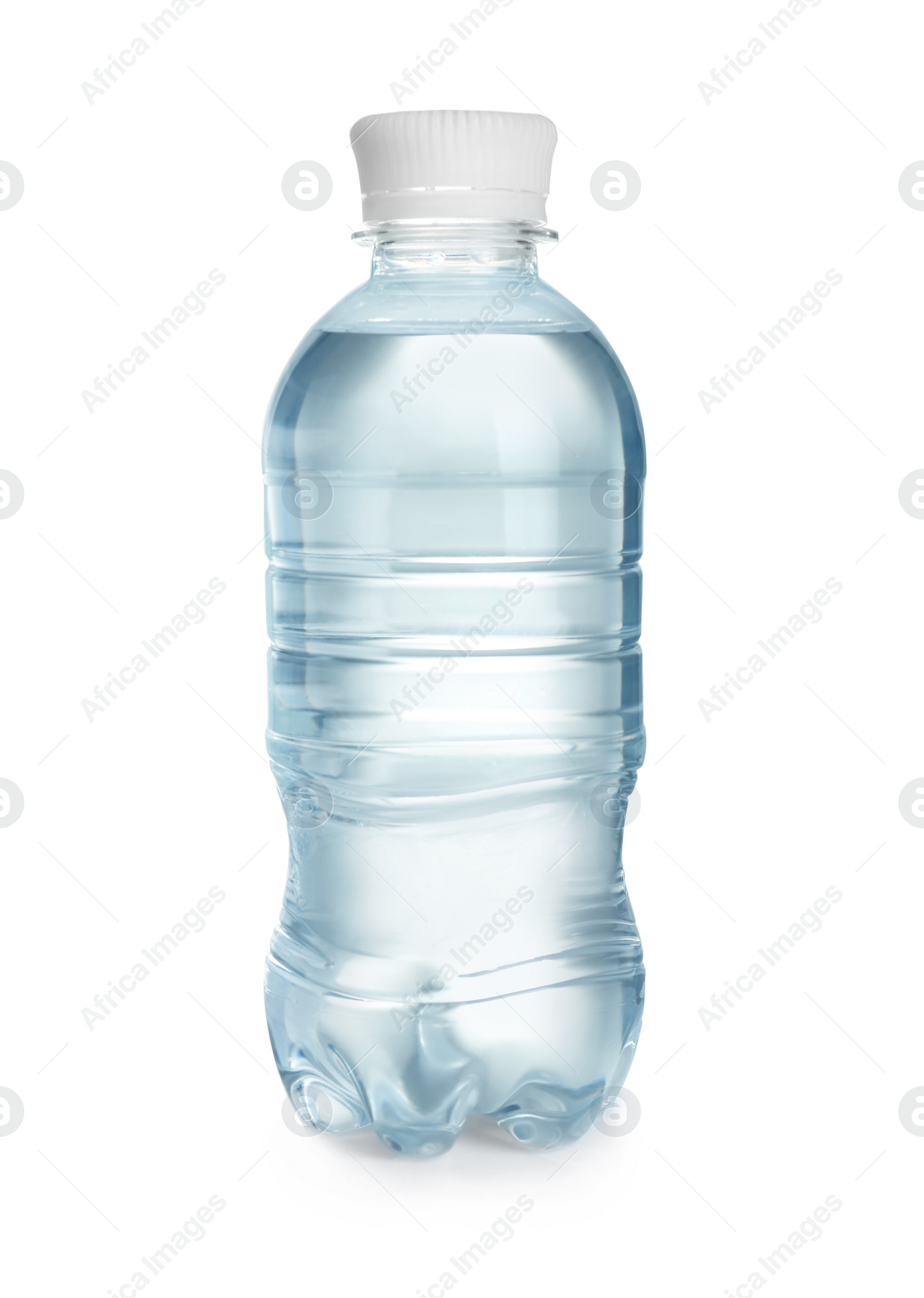 Photo of Bottle of drinking water on white background