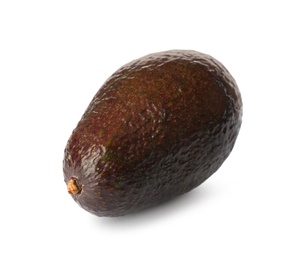 Photo of Whole fresh ripe avocado isolated on white. Tropical fruit