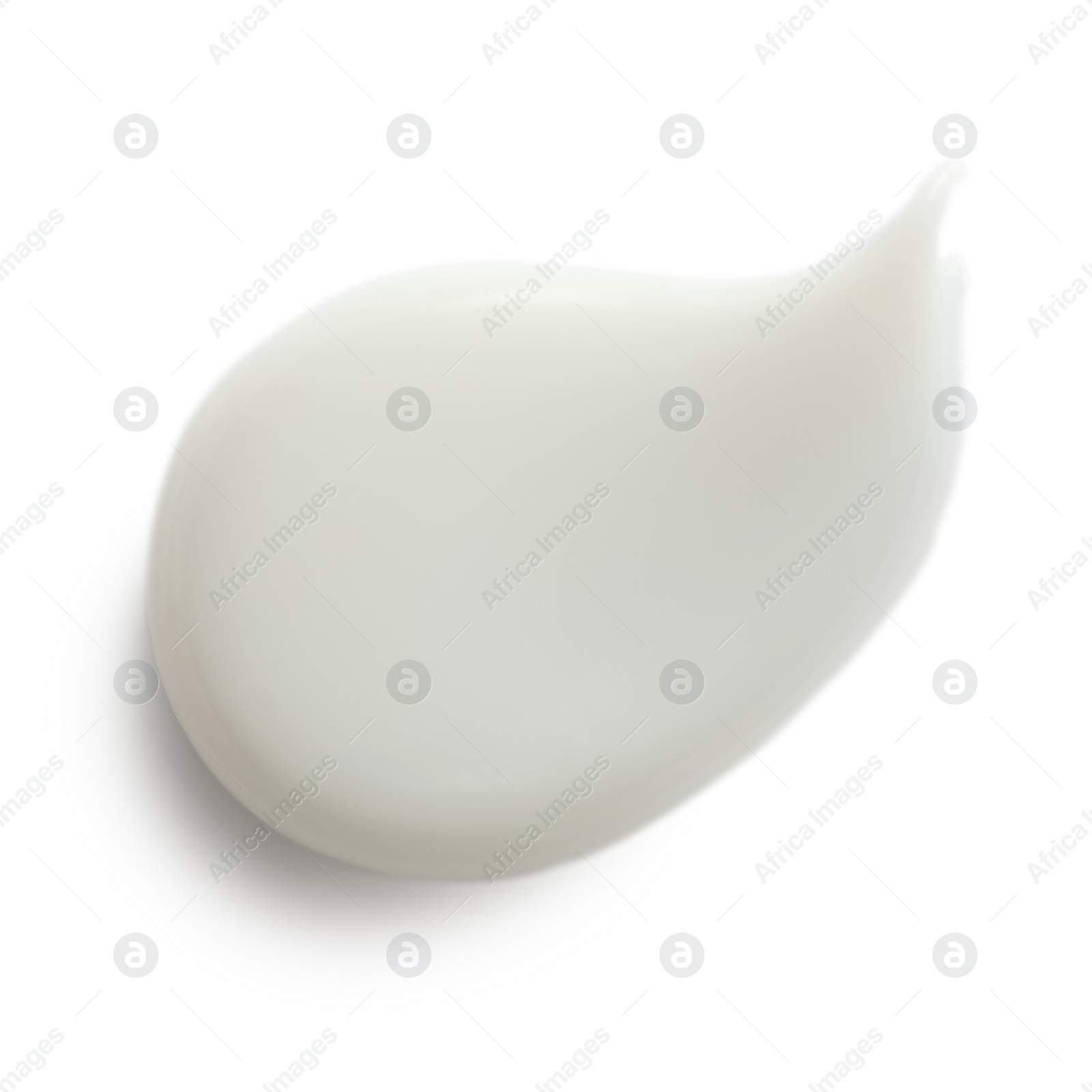 Photo of Sample of facial cream isolated on white, top view