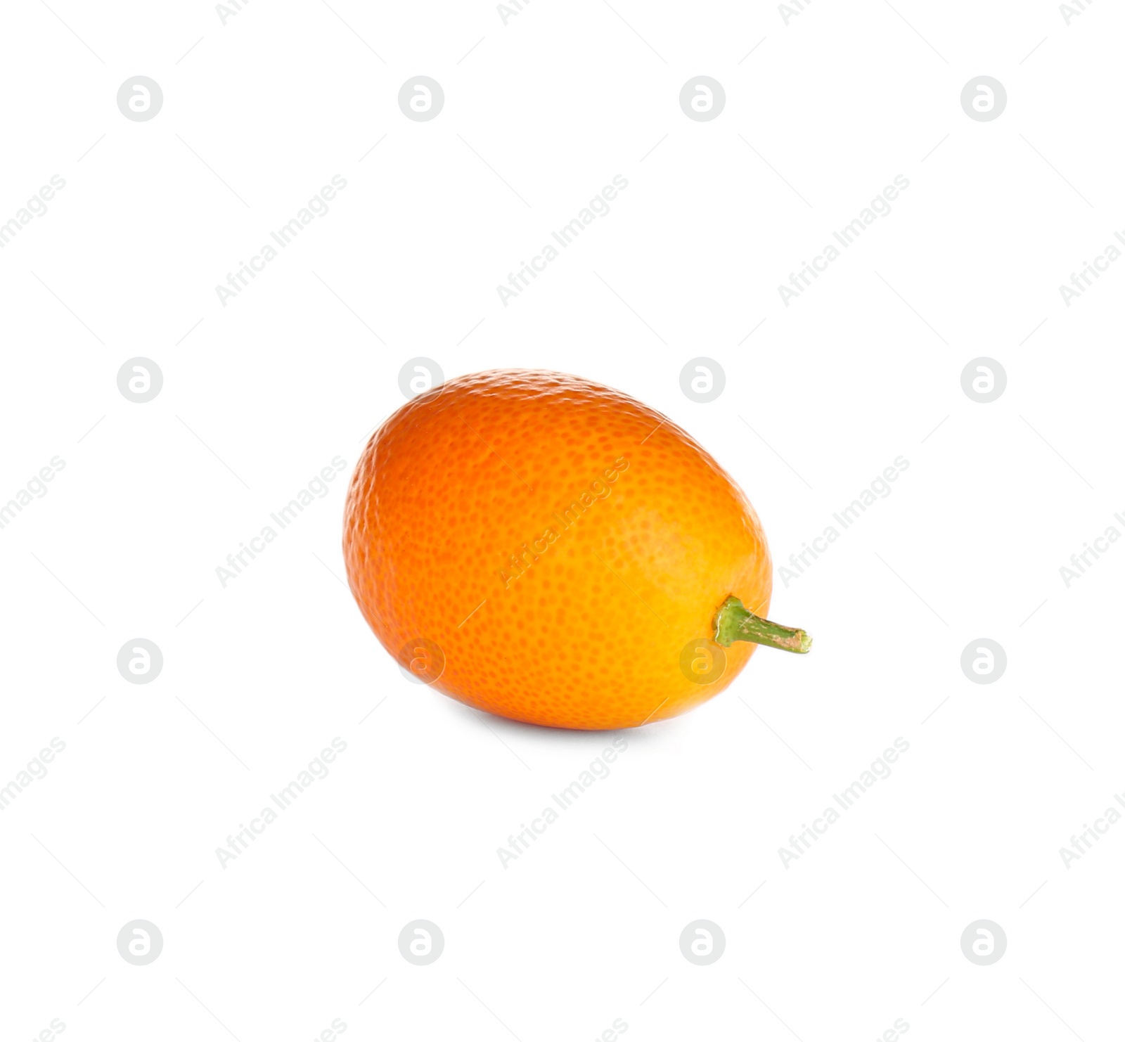 Photo of Fresh ripe kumquat isolated on white. Exotic fruit