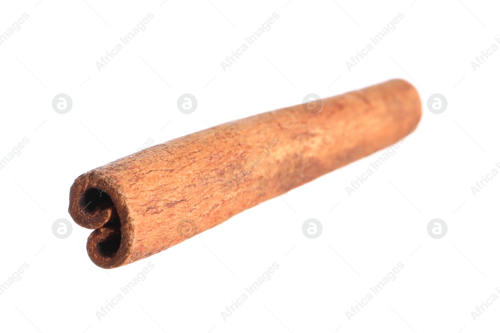 Photo of One aromatic cinnamon stick isolated on white