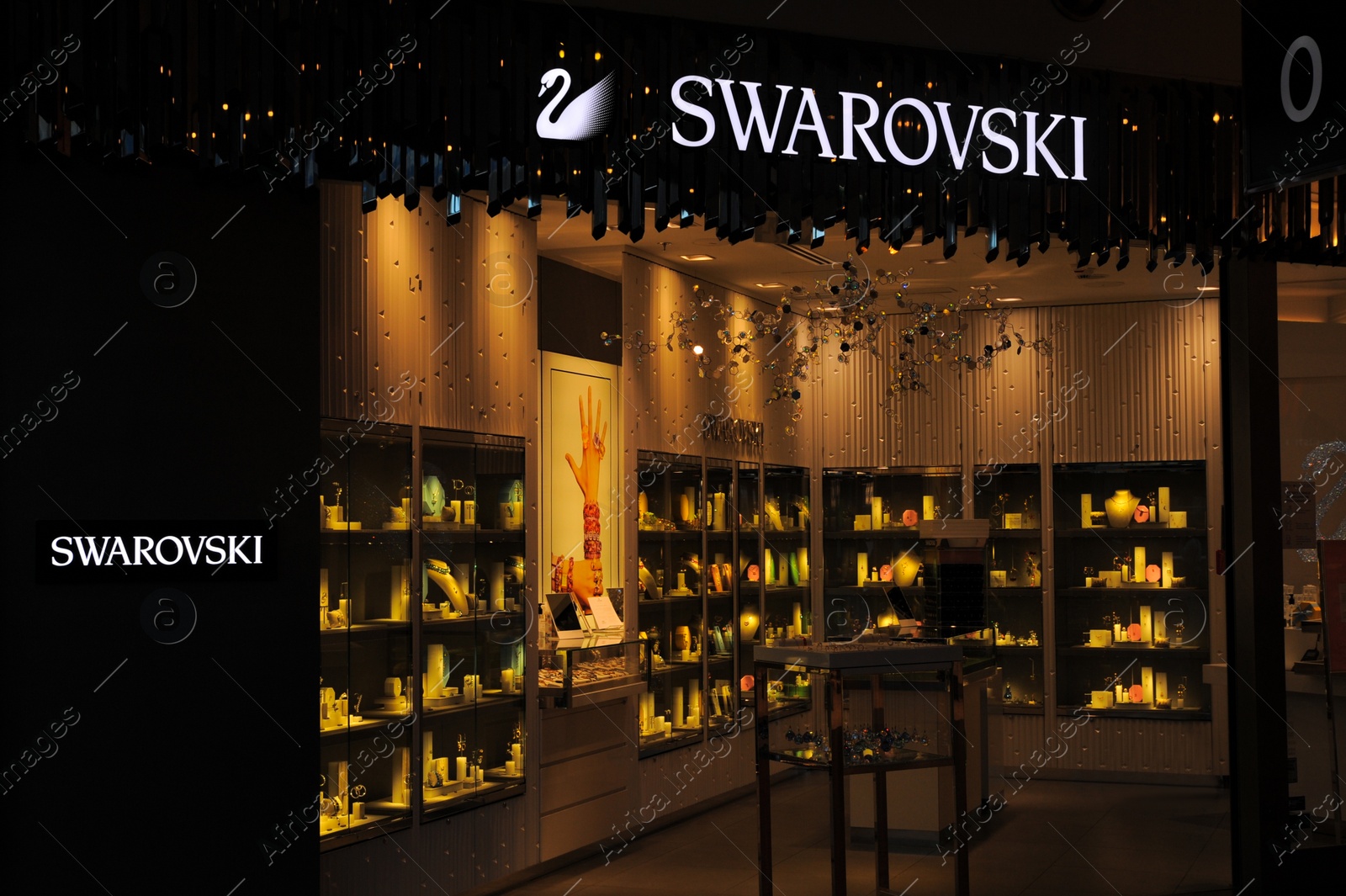 Photo of WARSAW, POLAND - MARCH 22, 2022: Official SWAROVSKI store in shopping mall