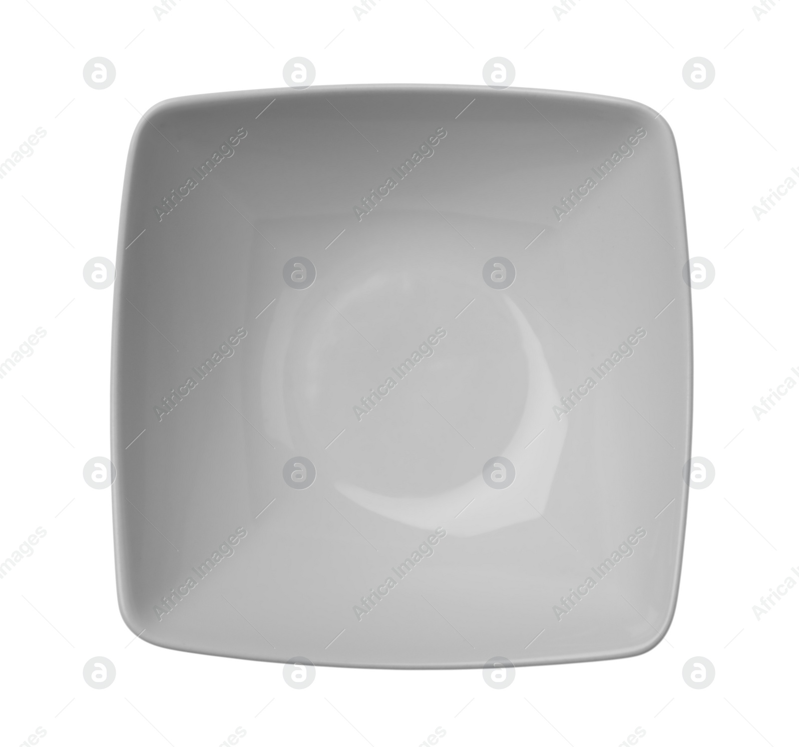 Photo of New clean ceramic plate isolated on white, top view