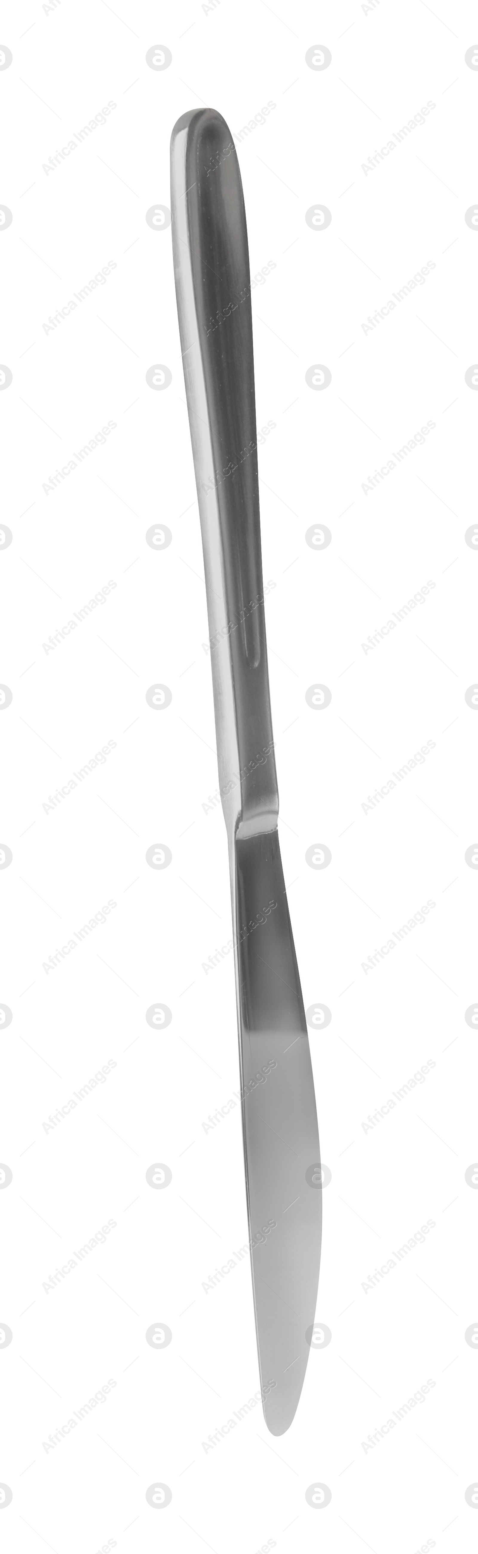 Photo of New clean shiny knife isolated on white