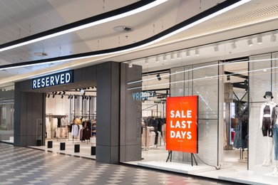 Warsaw, Poland - September 08, 2022: Reserved fashion store in shopping mall