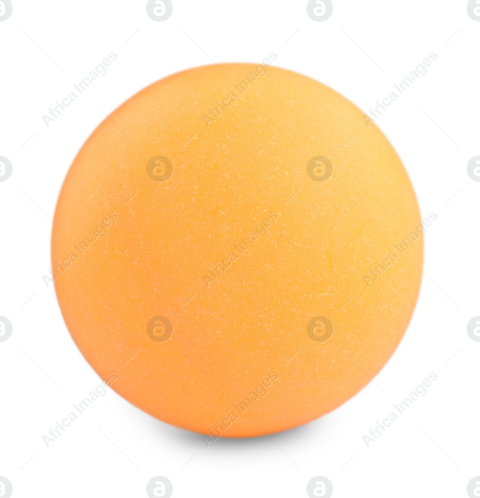 Photo of Orange plastic ball for table tennis isolated on white