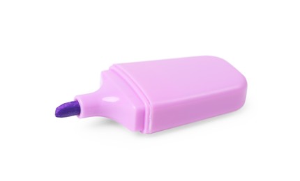 One violet marker on white background. School stationery