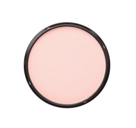 Face powder isolated on white, top view