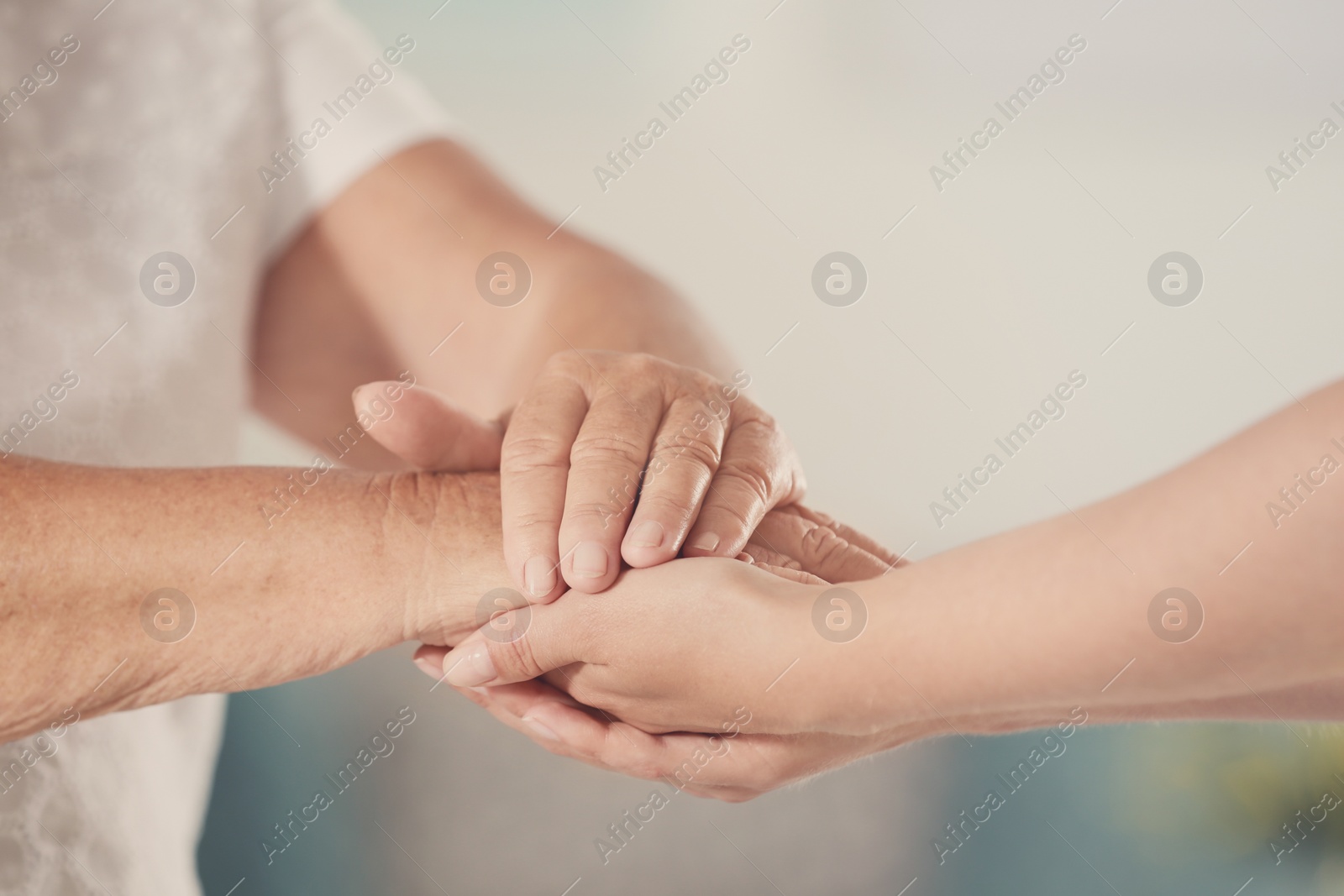 Photo of People, care and support. Giving helping hand concept