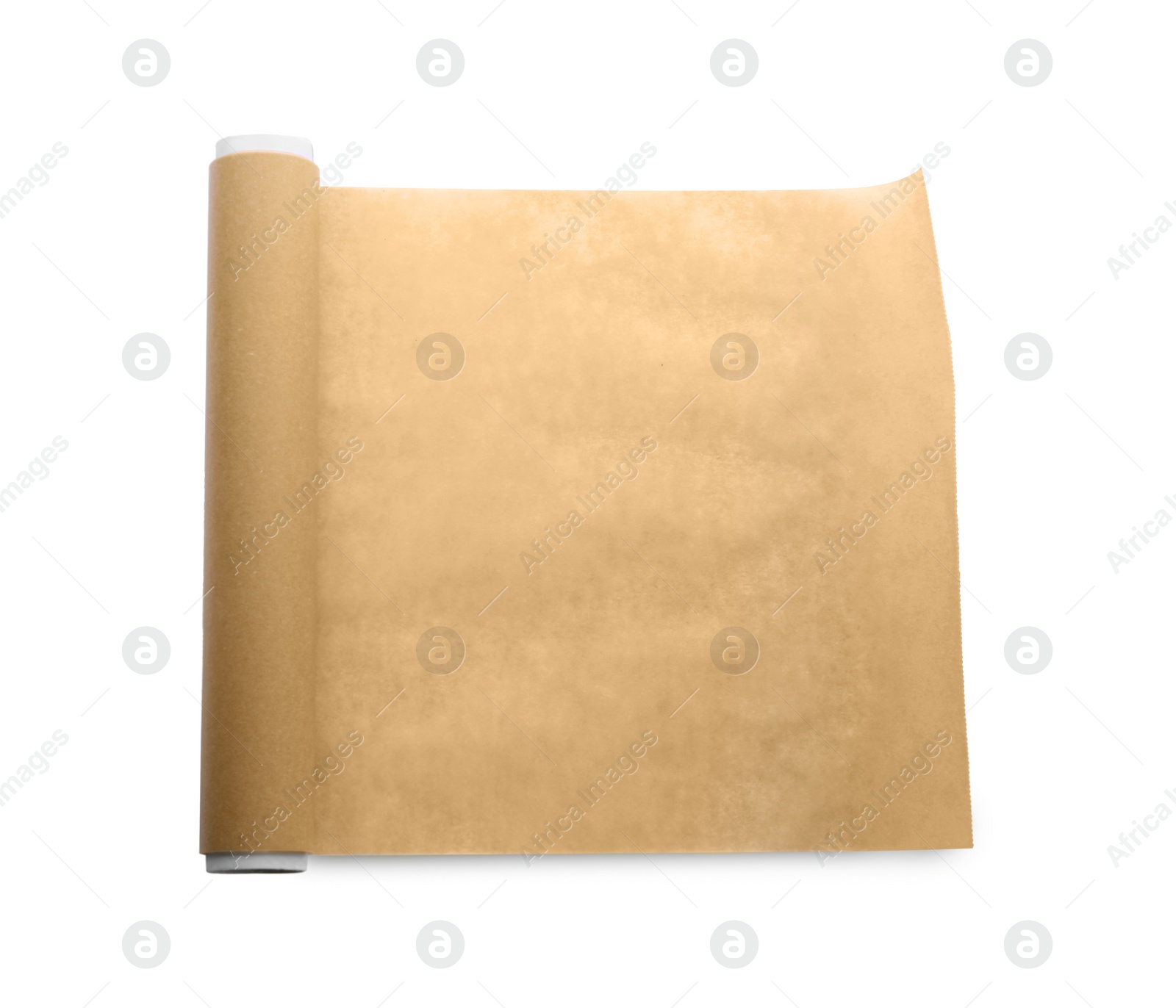 Photo of Roll of baking paper isolated on white