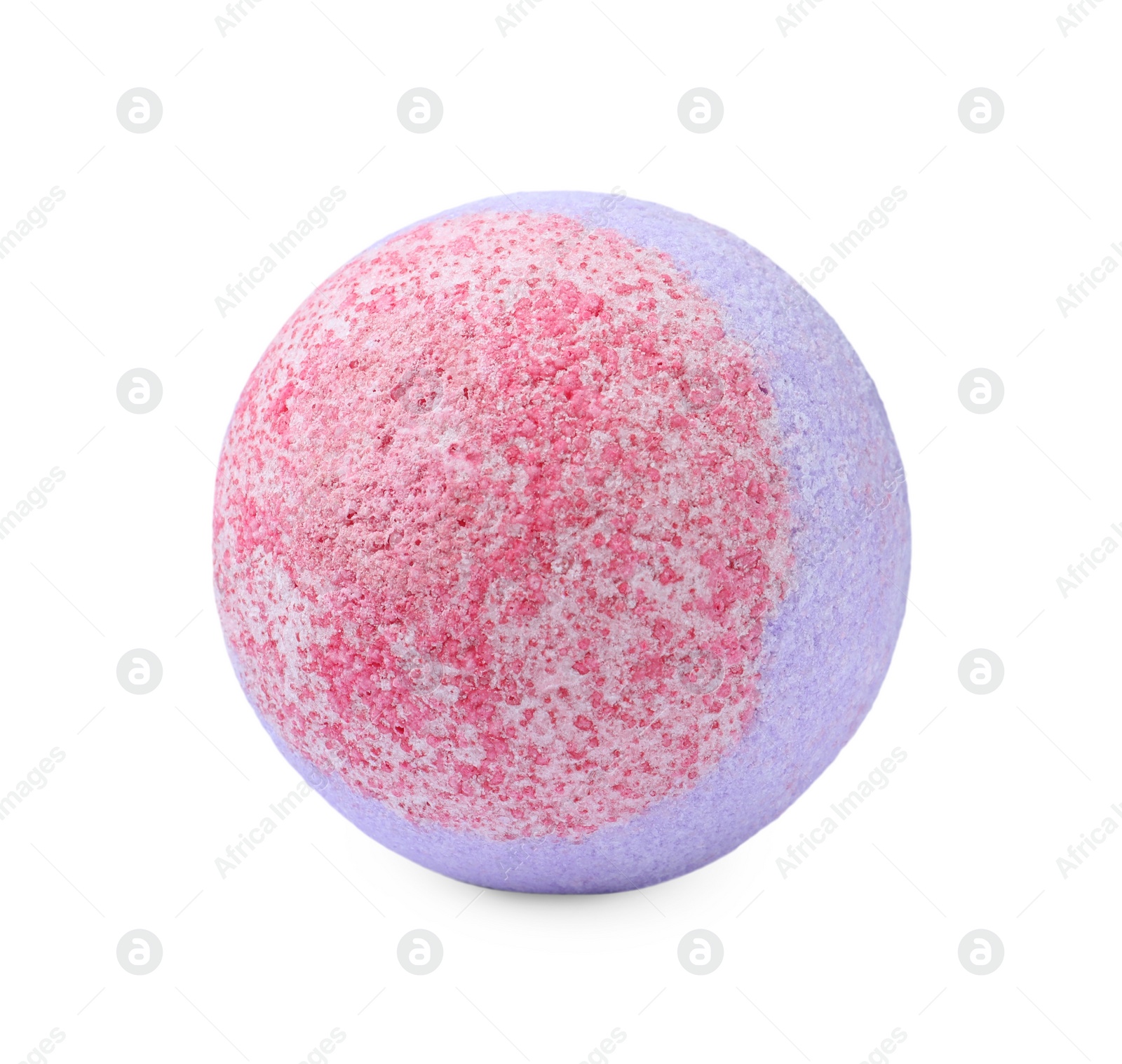 Photo of One colorful bath bomb isolated on white