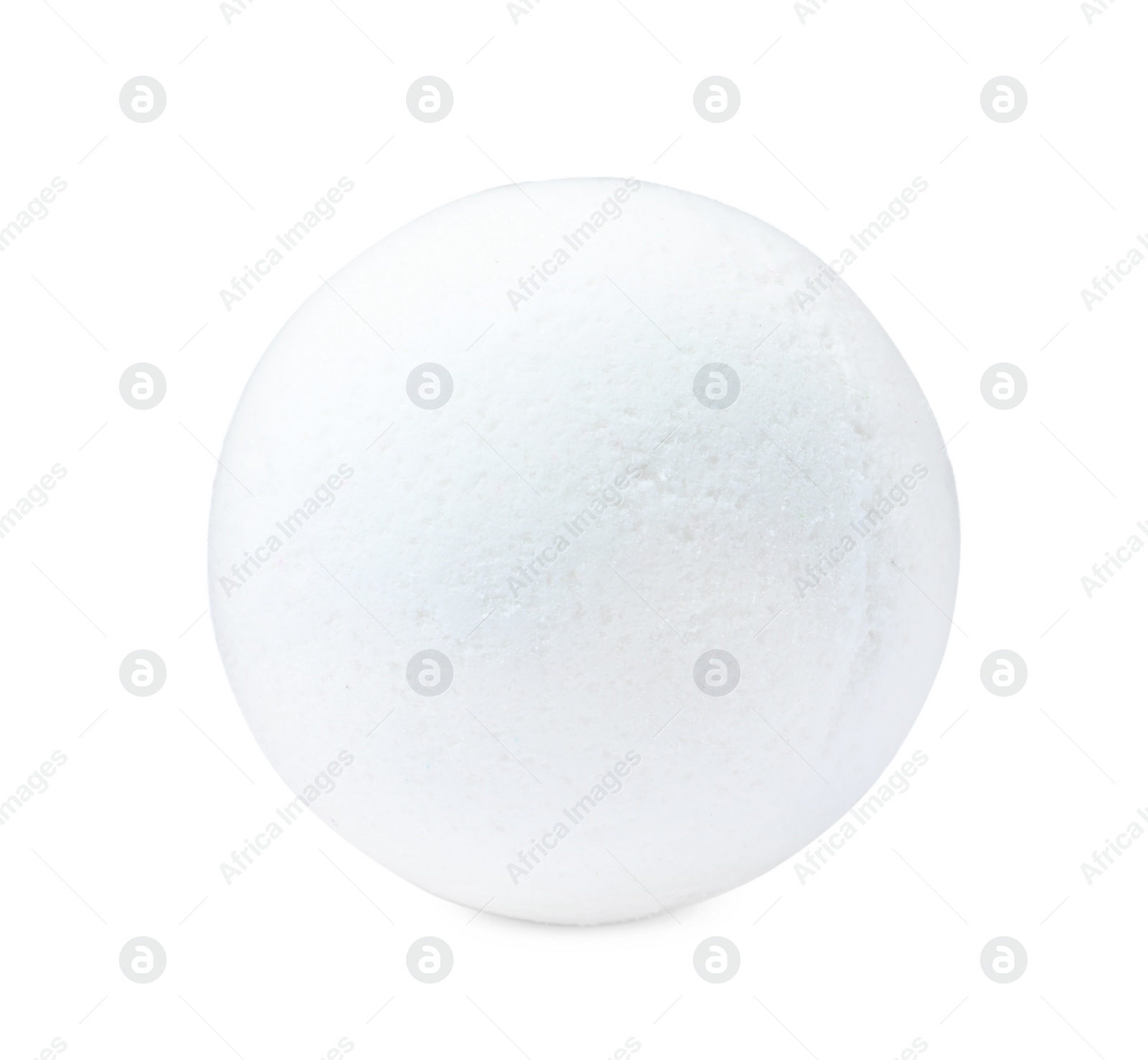 Photo of Bright bath bomb isolated on white. Spa product