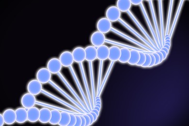 Illustration of Structure of DNA on dark background. Illustration