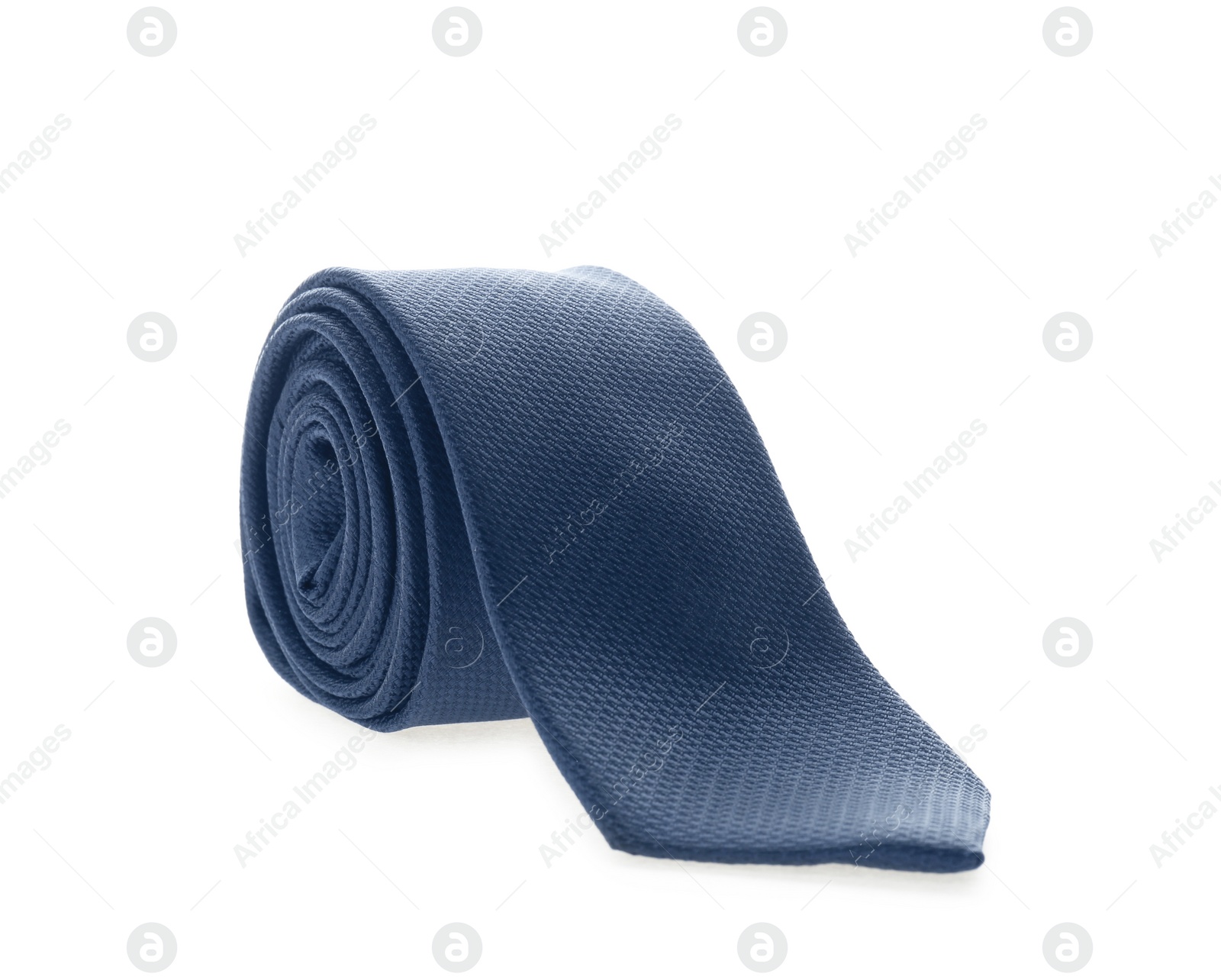 Photo of Stylish necktie isolated on white. Elegant accessory