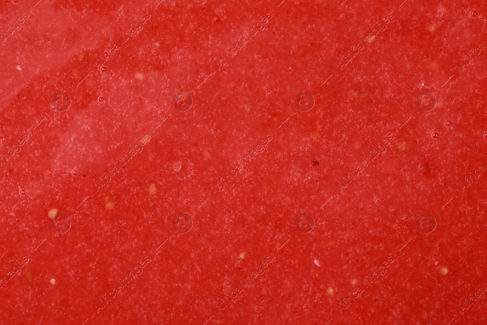 Photo of Tasty fresh berry smoothie as background, top view