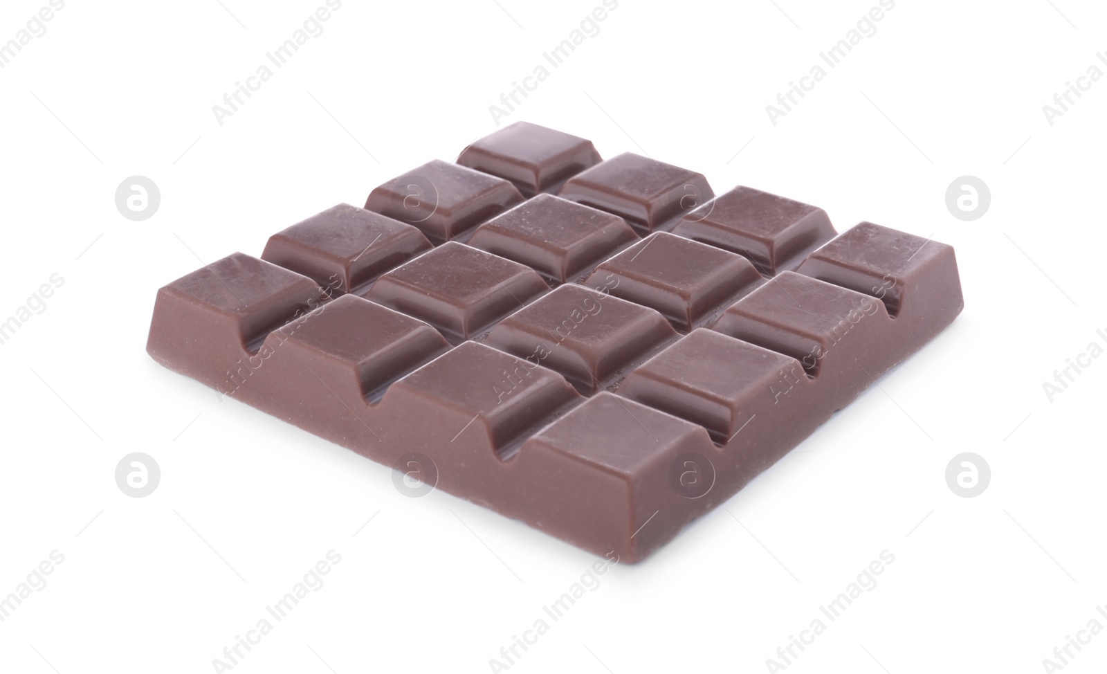 Photo of Delicious milk chocolate bar isolated on white