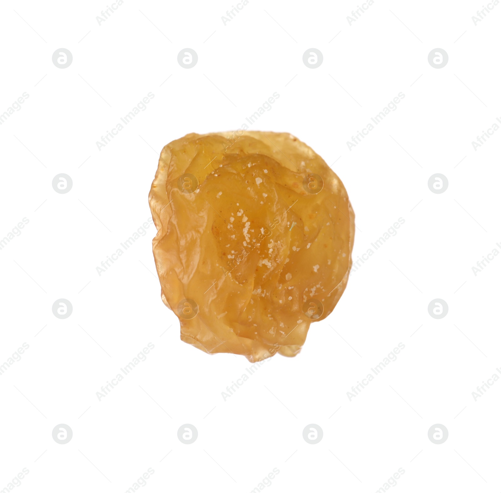 Photo of One tasty sweet raisin isolated on white