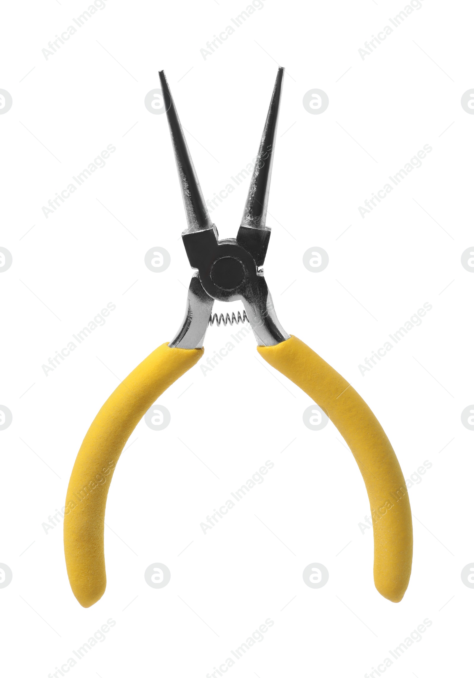 Photo of New round nose pliers isolated on white