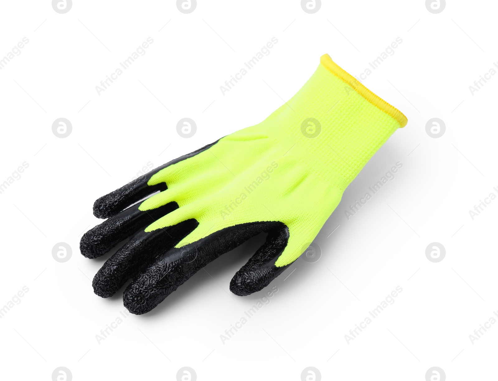 Photo of One color gardening glove isolated on white