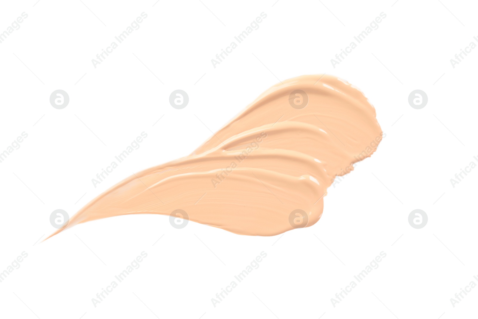 Photo of Sample of liquid foundation foundation on white background, top view