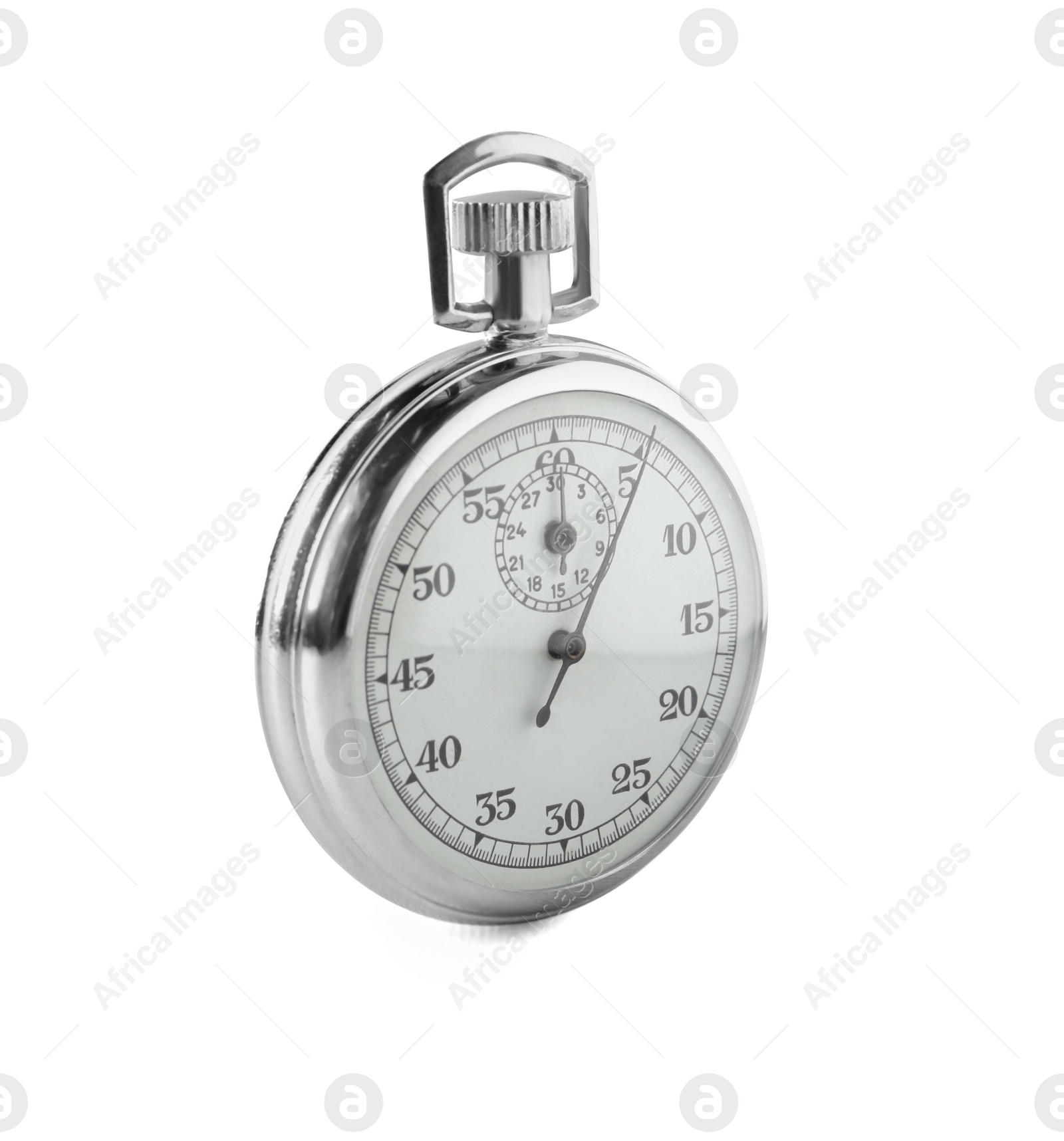 Photo of Vintage timer isolated on white. Measuring tool