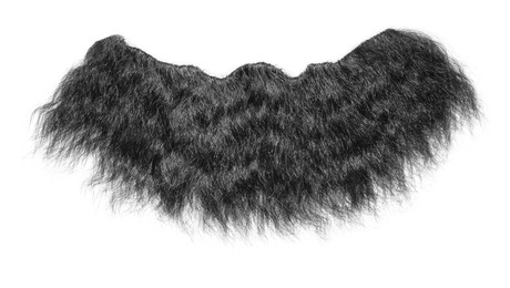 Photo of Stylish artificial black beard isolated on white