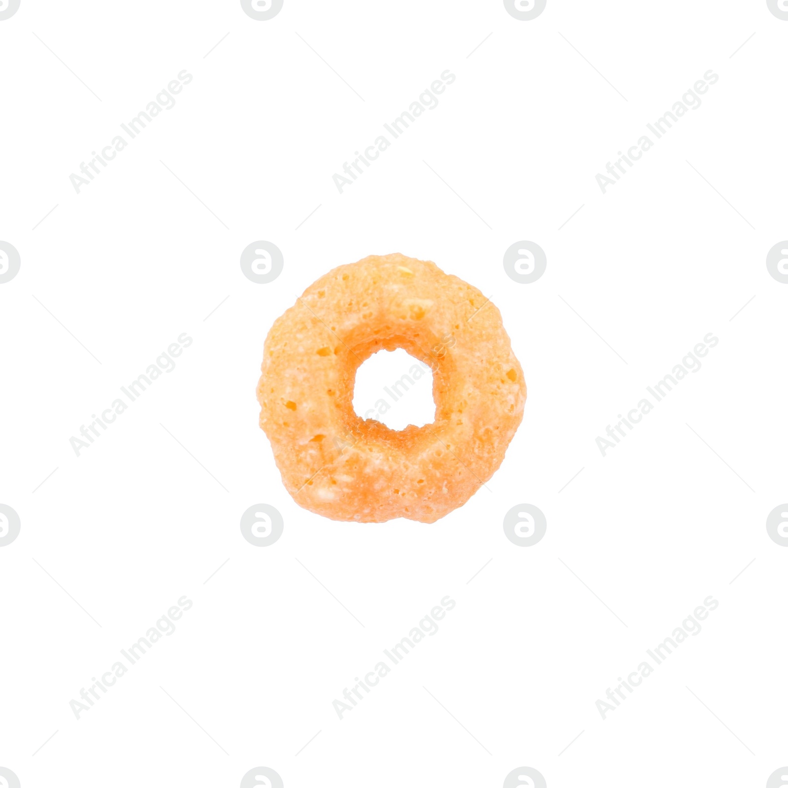 Photo of Sweet tasty corn ring isolated on white