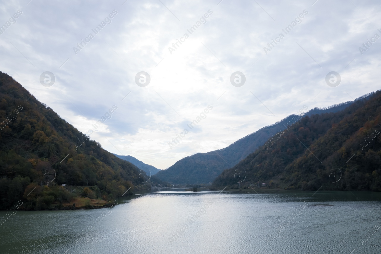 Photo of Picturesque view of beautiful river in mountains