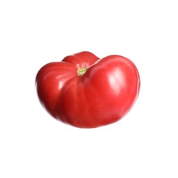 Photo of Fresh ripe red tomato on white background