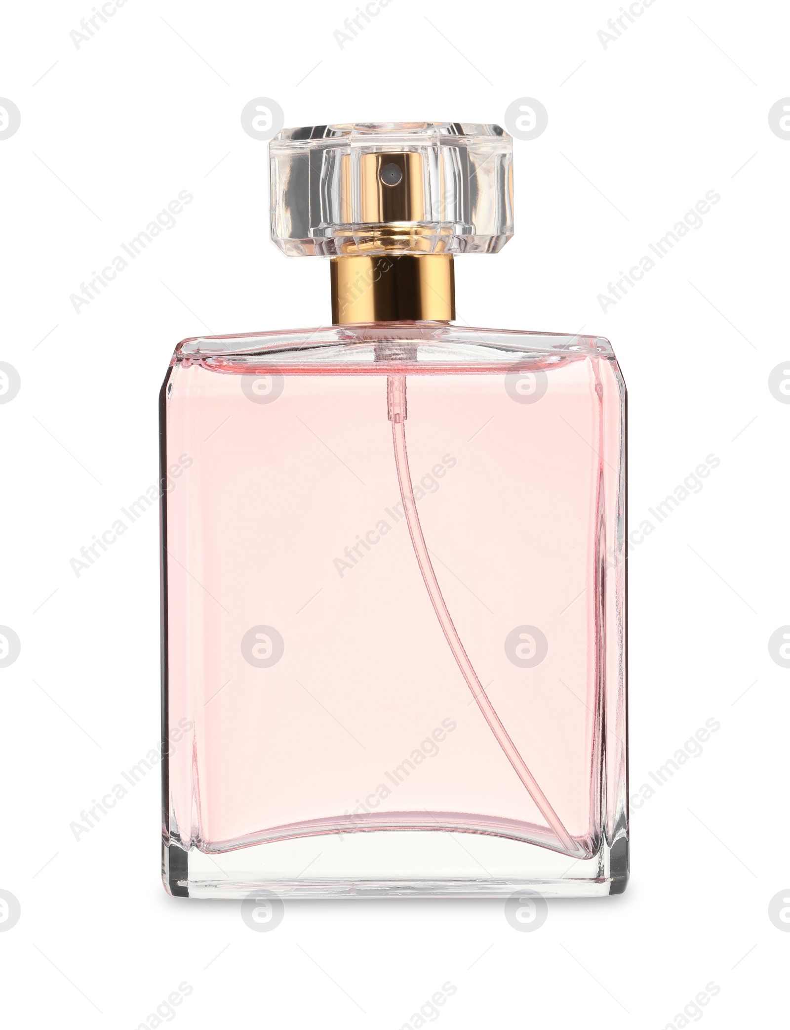 Photo of Luxury perfume in bottle isolated on white