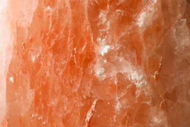 Orange Himalayan sea salt texture, closeup view