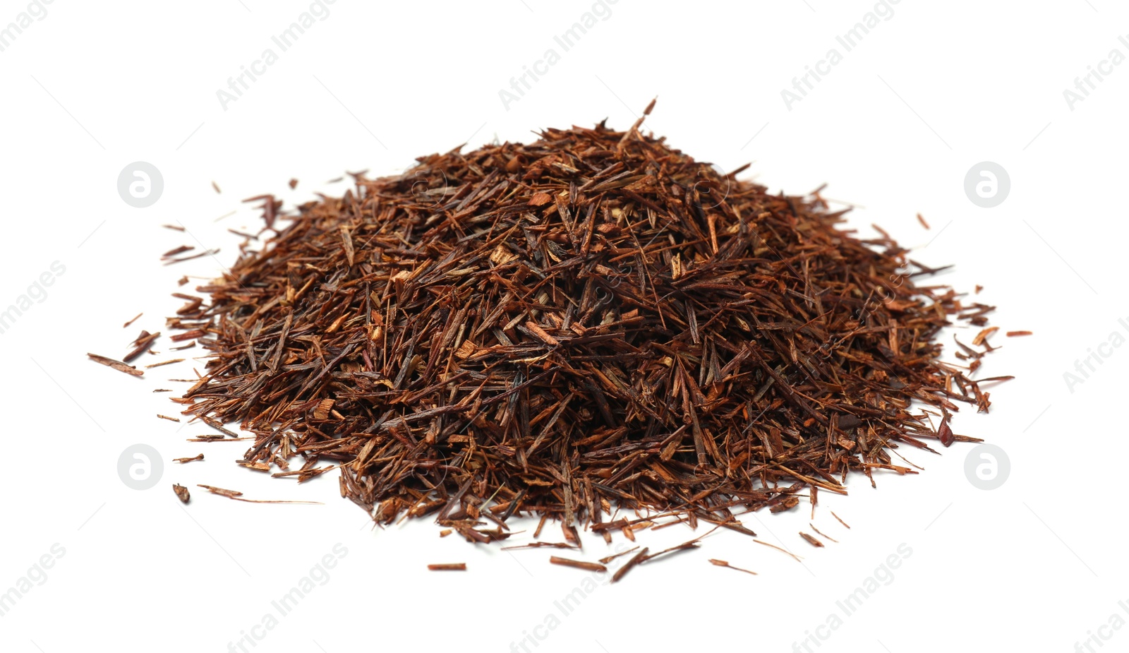 Photo of Heap of rooibos tea isolated on white