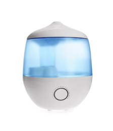 Modern stylish air humidifier isolated on white