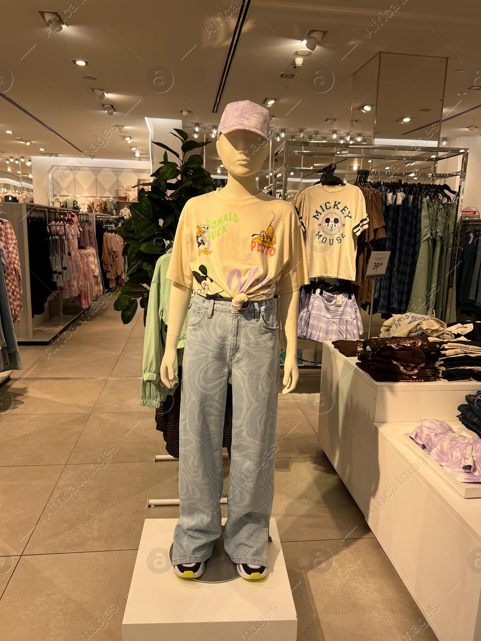 Photo of Warsaw, Poland - July 26, 2022: Display of fashion store in shopping mall