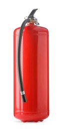 One red fire extinguisher on white background