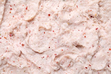 Pork lard spread as background, top view