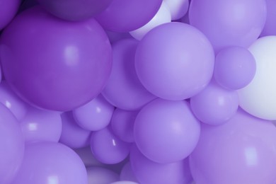 Balloons in different colors as background, closeup