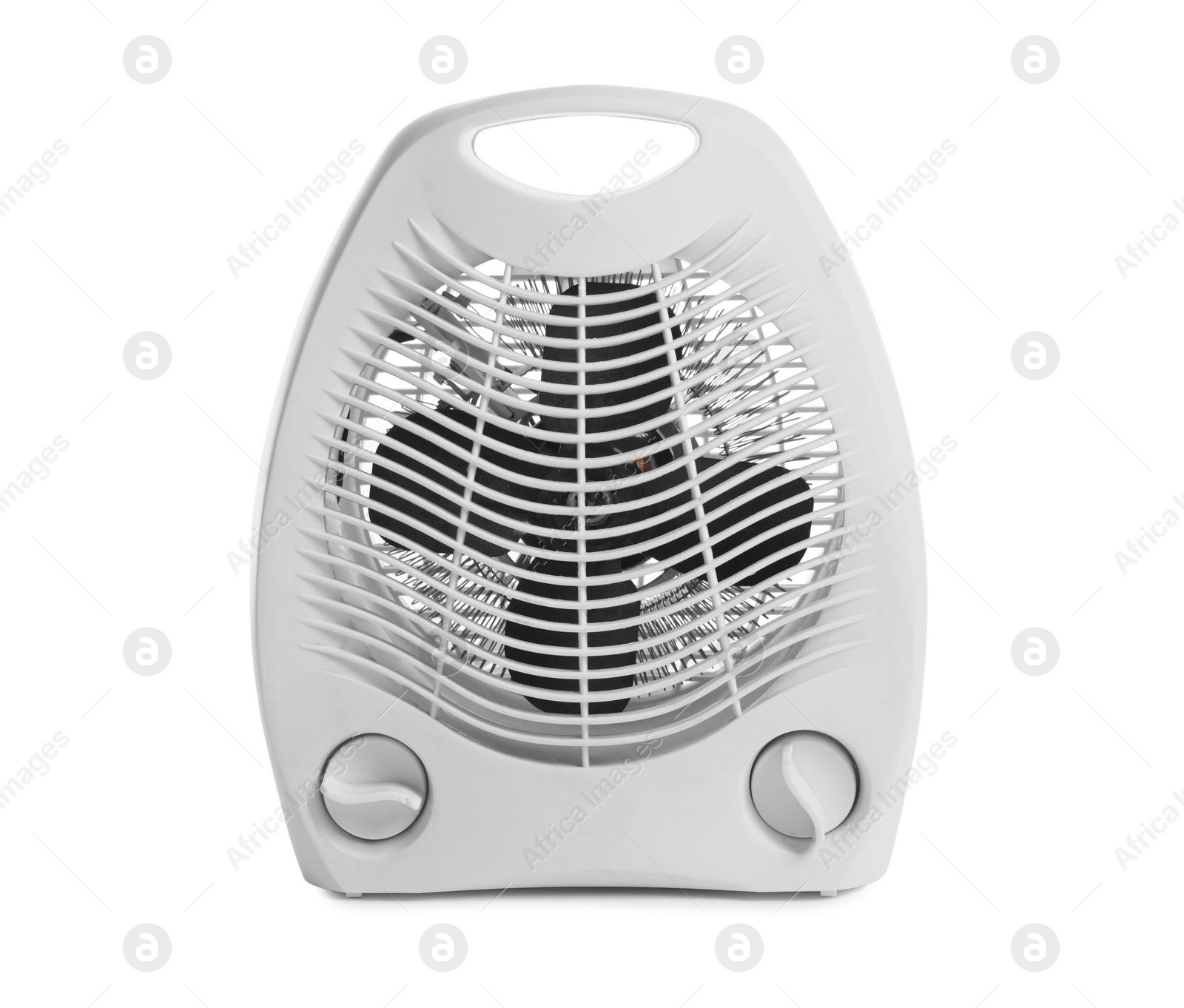 Photo of Modern electric fan heater isolated on white