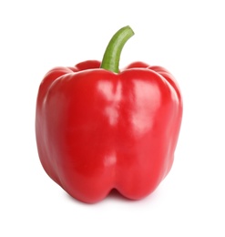 Fresh raw red bell pepper isolated on white