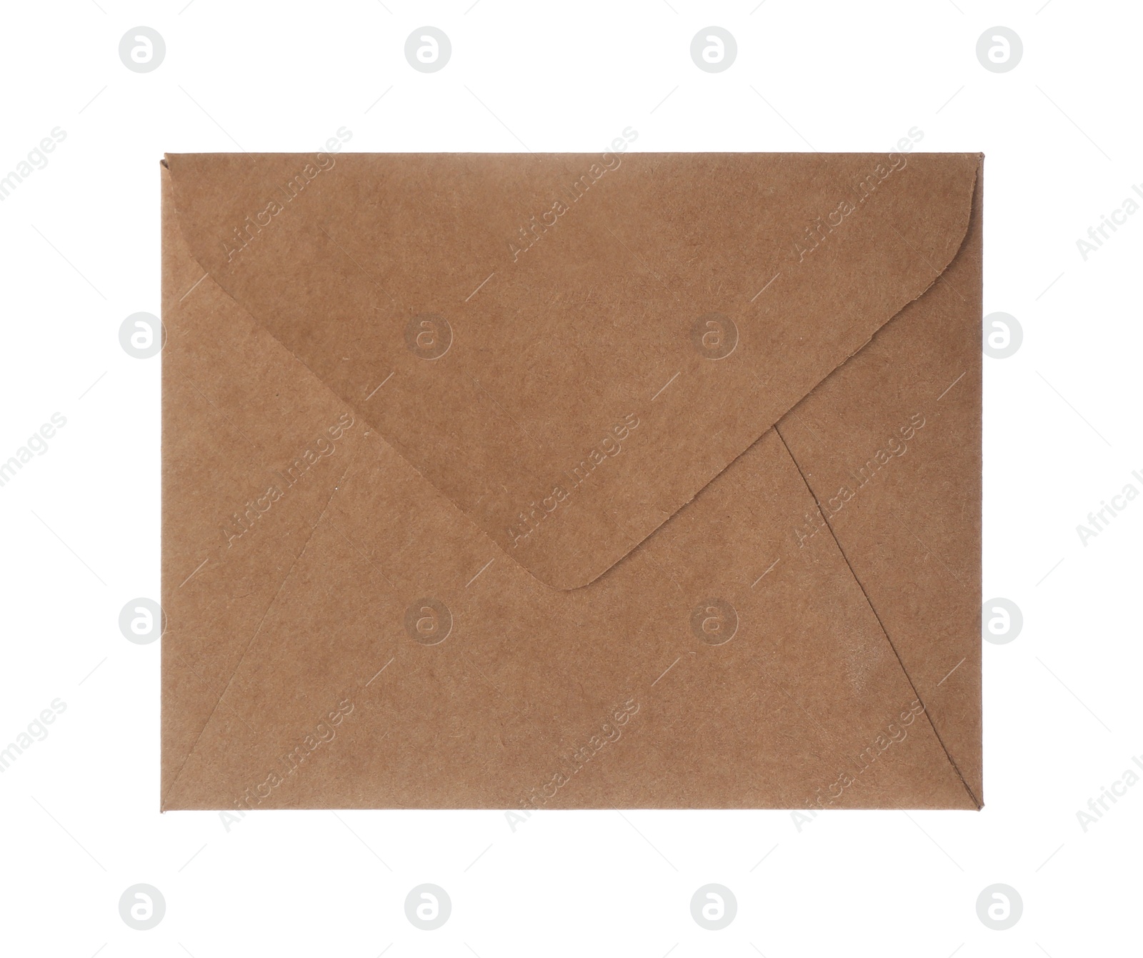 Photo of Brown paper envelope isolated on white. Mail service