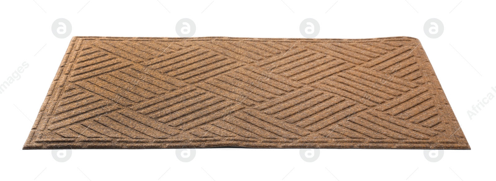 Photo of New clean door mat isolated on white