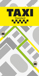 Illustration of  online taxi application for smartphone