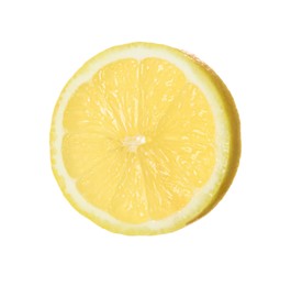 Fresh ripe lemon slice isolated on white