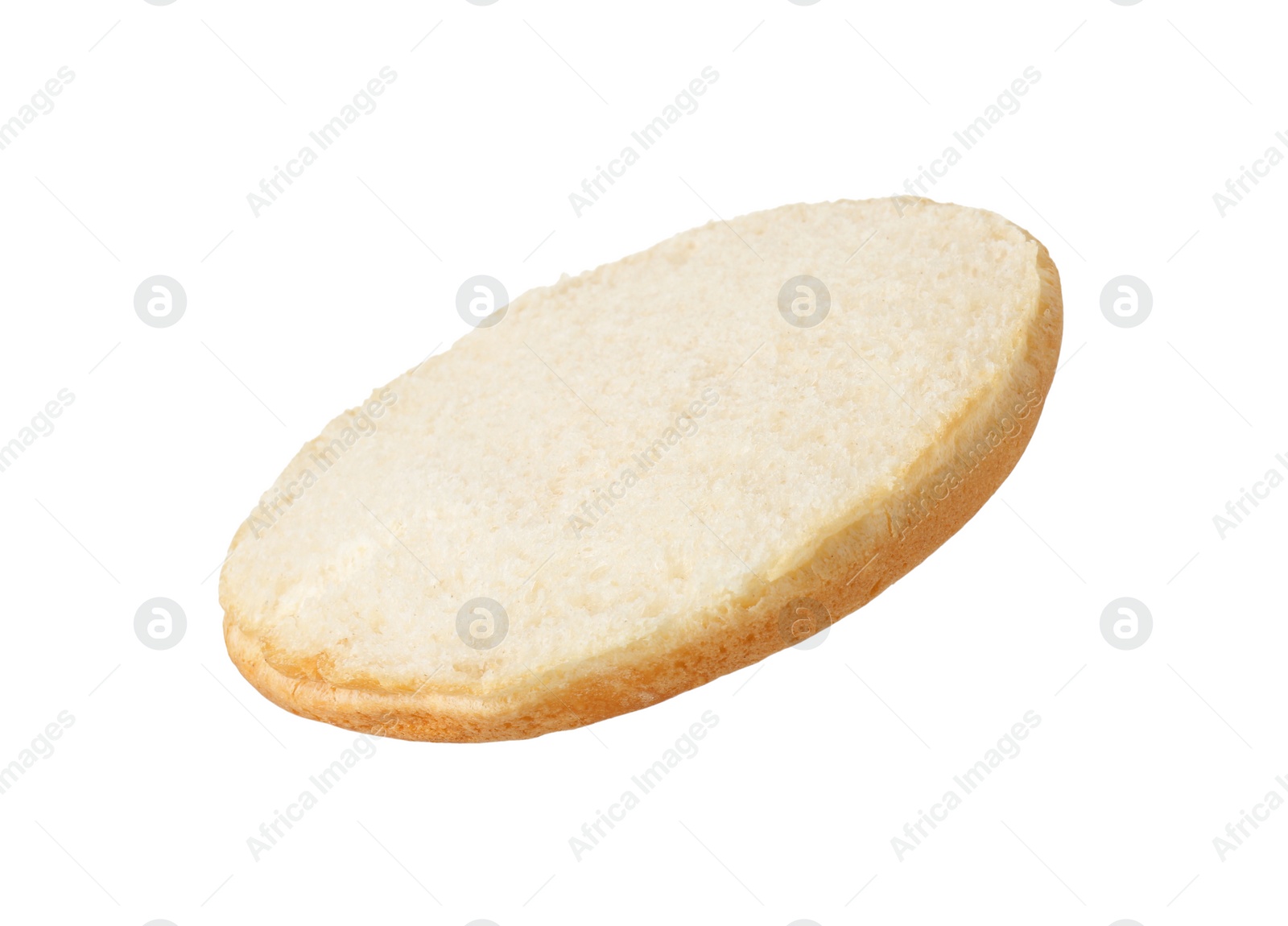 Photo of Half of fresh burger bun isolated on white