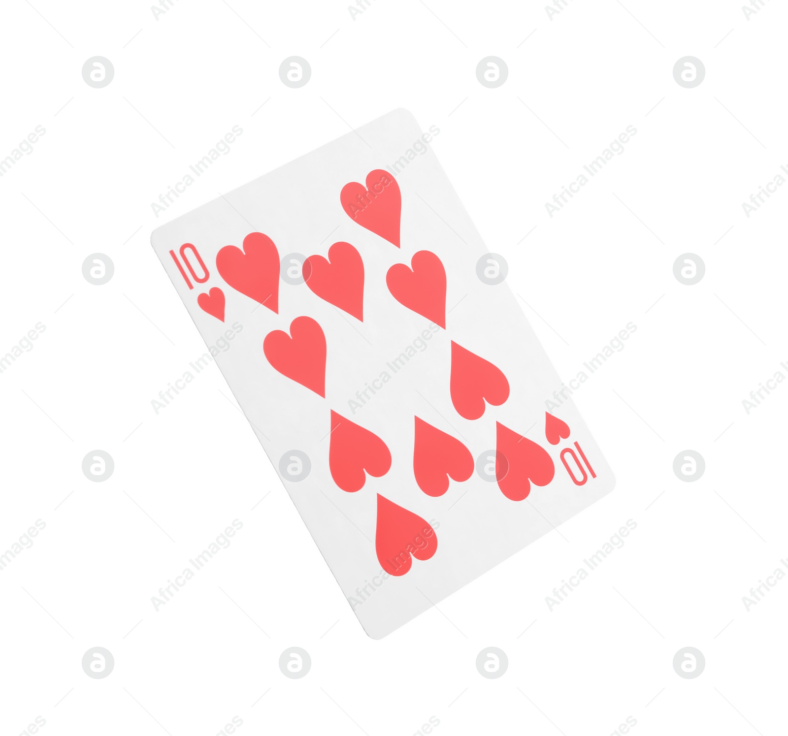 Photo of Playing card isolated on white. Poker game