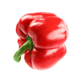 Photo of Ripe red bell pepper isolated on white